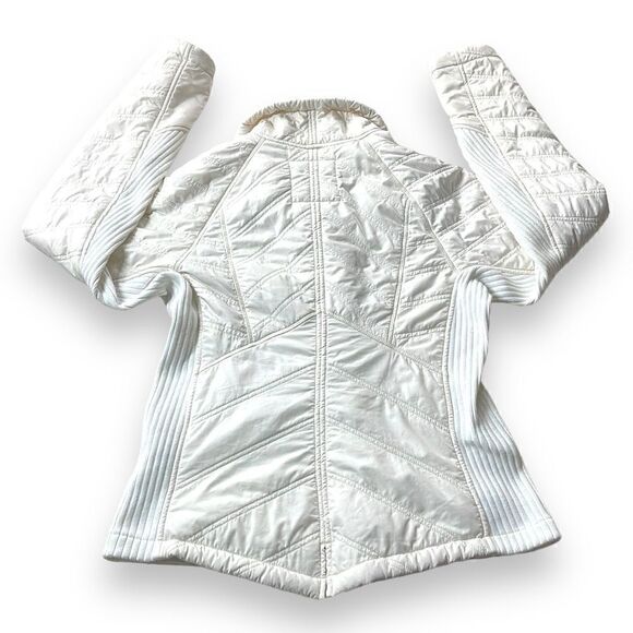 prAna Diva Softshell Jacket Womens Small S White Button Zip Front Sherpa Lined - Picture 7 of 14